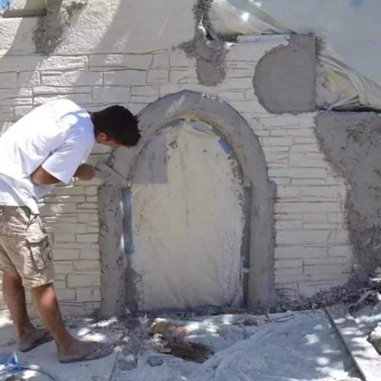 Arche en béton imprimé avec encadrement pierre - Quimper 1