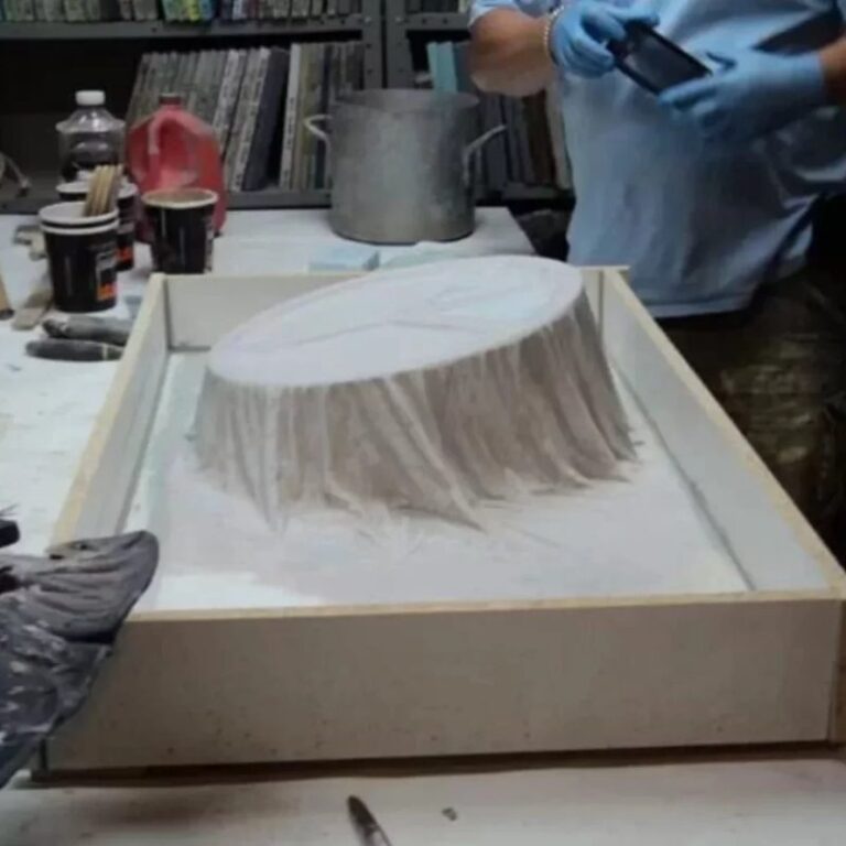 Vasque organique en béton ciré - Fabrication sur mesure 1